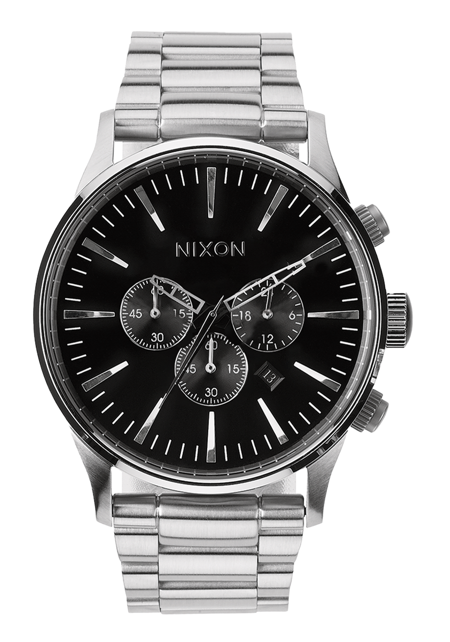 Sentry Orologio in Pelle | Tutto Argento / Cuoio | Pelle Uomo - Nixon EU