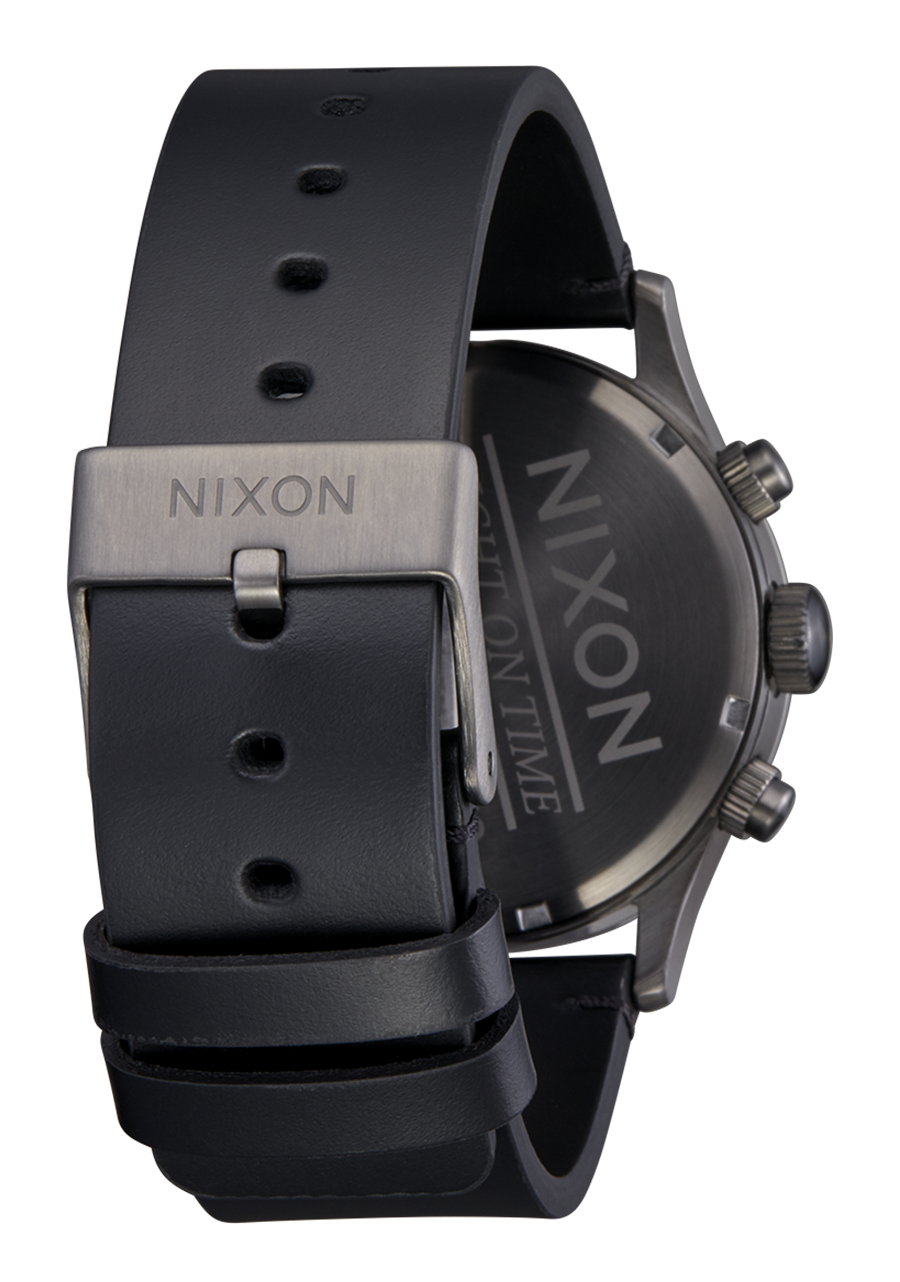 Sentry Chrono Leather - All Gunmetal / Black View 4