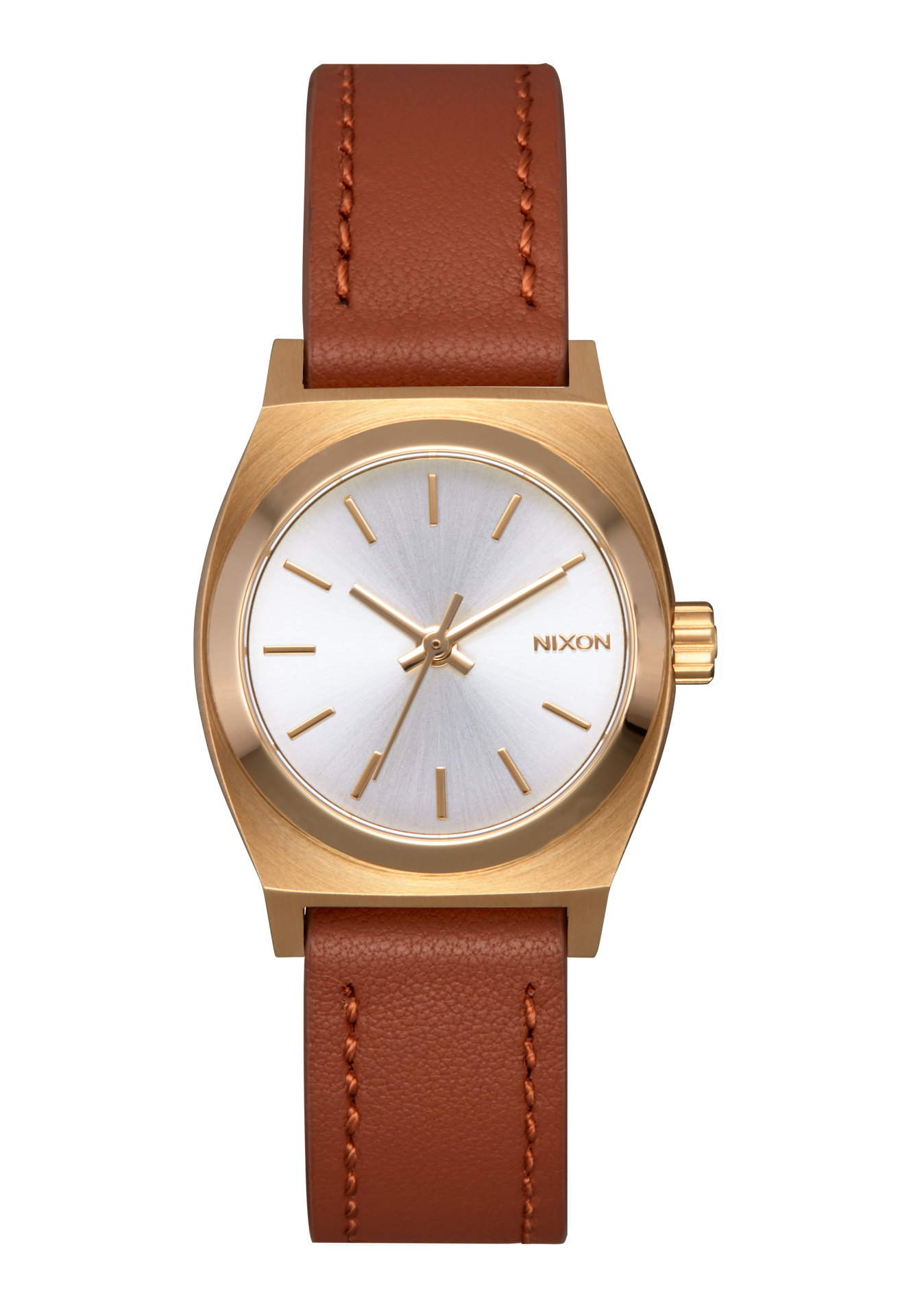 Small Time Teller Leather - Light Gold / White Sunray View 1