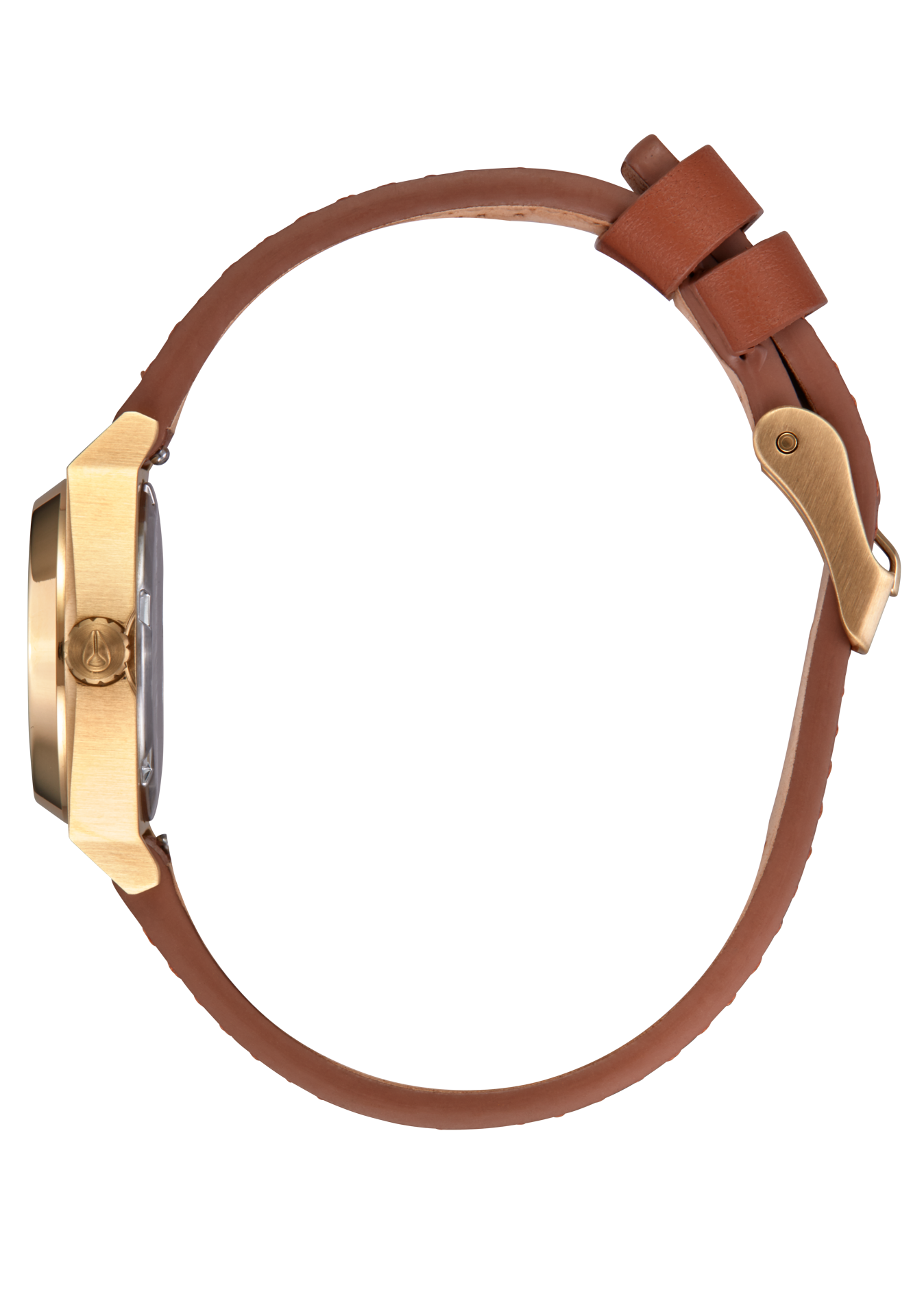 Small Time Teller Leather - Light Gold / White Sunray View 3