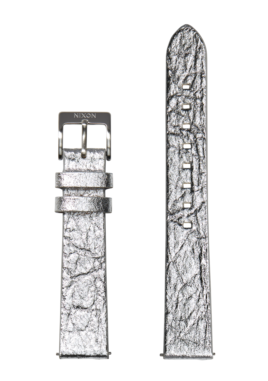 16mm Pineapple Leather Band - Foglia d'argento View 1
