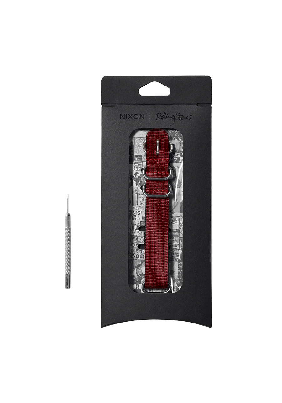 Rolling Stones 20mm Recycled One Piece Band - Rosso View 3