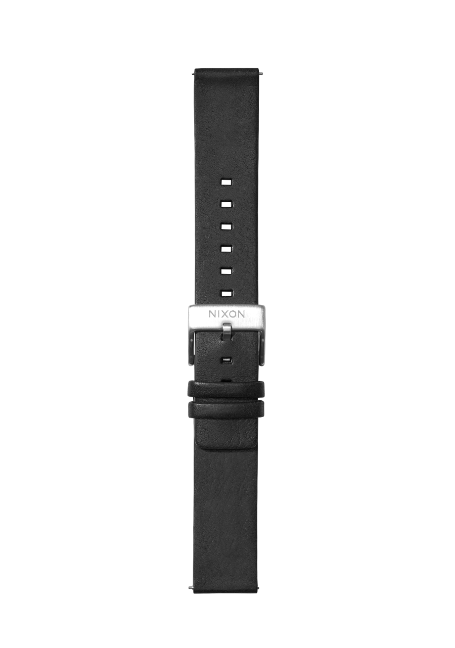 20mm Veg Tanned Leather Band - Nero View 2