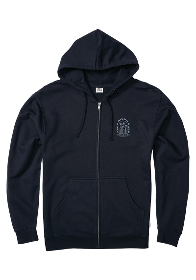 Felpa con Cappuccio e Cerniera Temple - Blu navy
