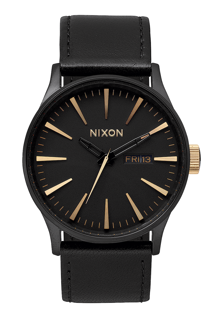 Sentry Leather - Nero opaco / Oro
