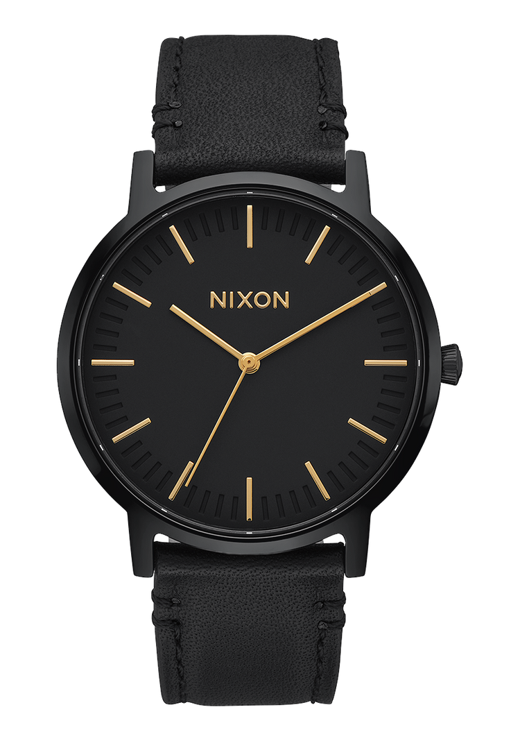 Porter Leather - Tutto nero / oro