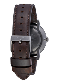 Porter Leather - Gunmetal / White / Brown View 3