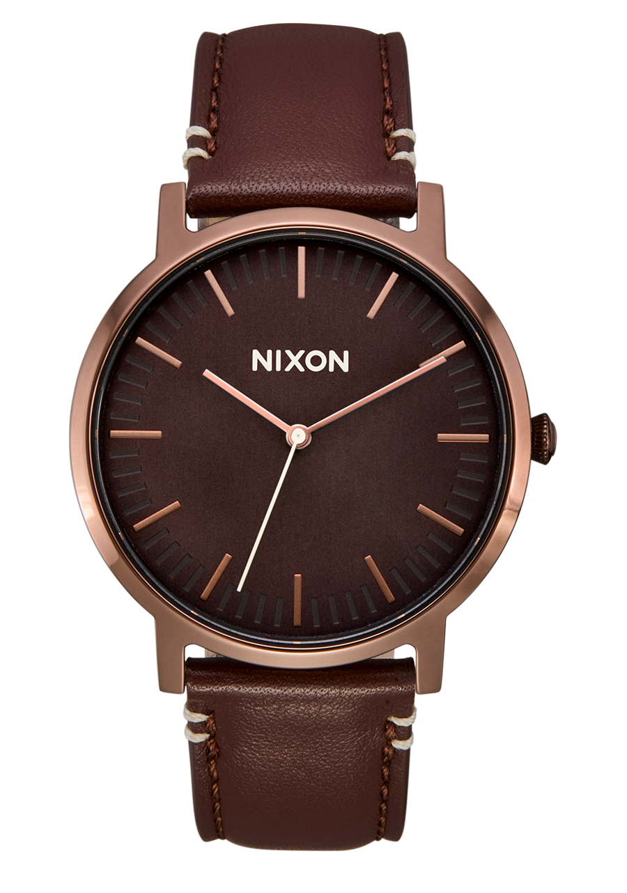 Nixon Sentry Leather Orologio Uomo Quarzo – Cassa Acciaio 42mm, Cinturino In Pelle Nera, Impermeabile 10 ATM