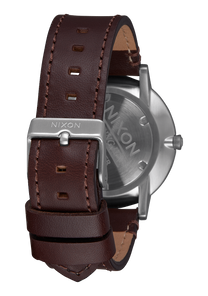 Porter Leather - Navy / Brown View 3