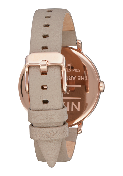 Arrow Leather - Rose Gold / Gray