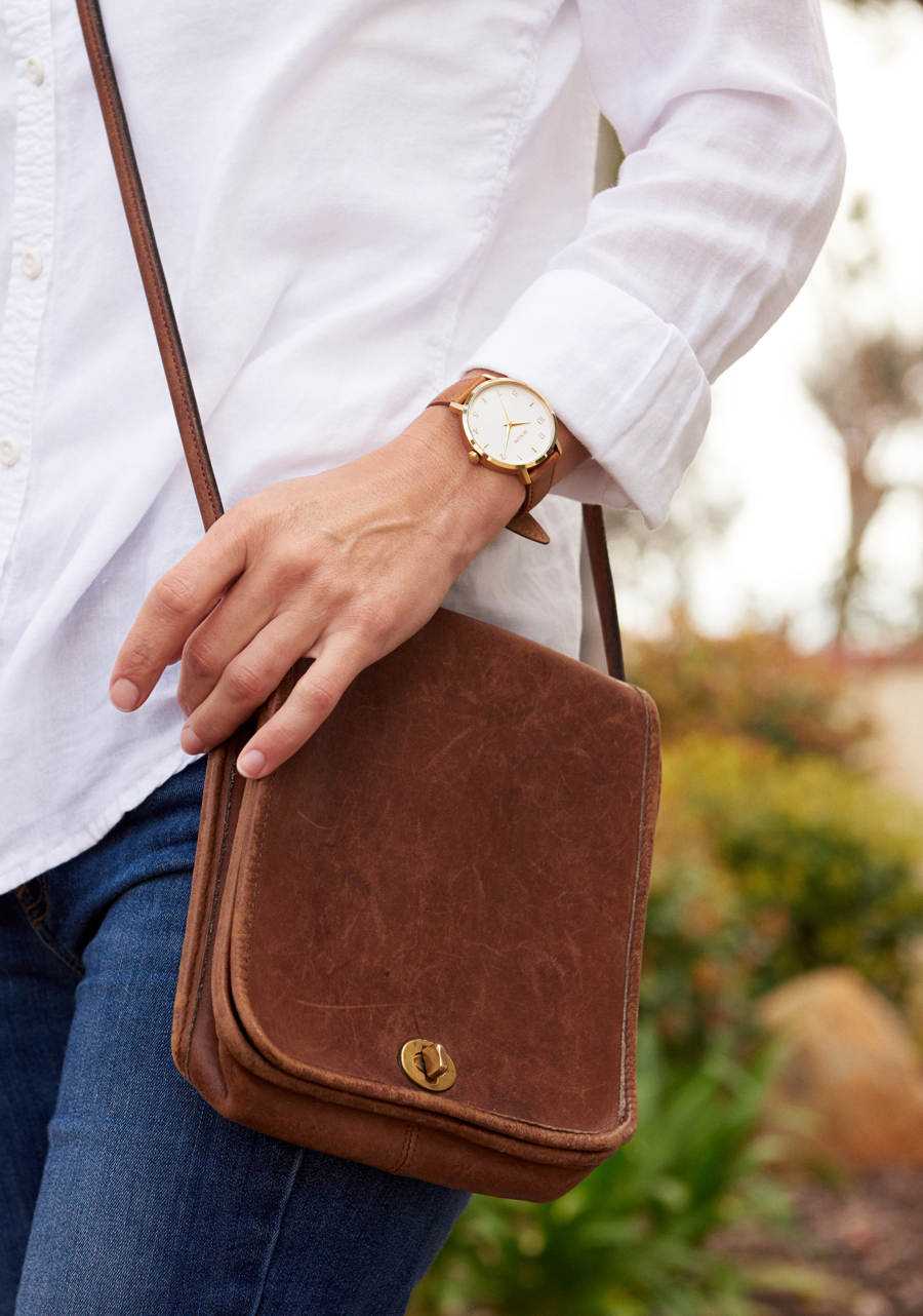 Arrow Leather - Oro / Bianco / Sella