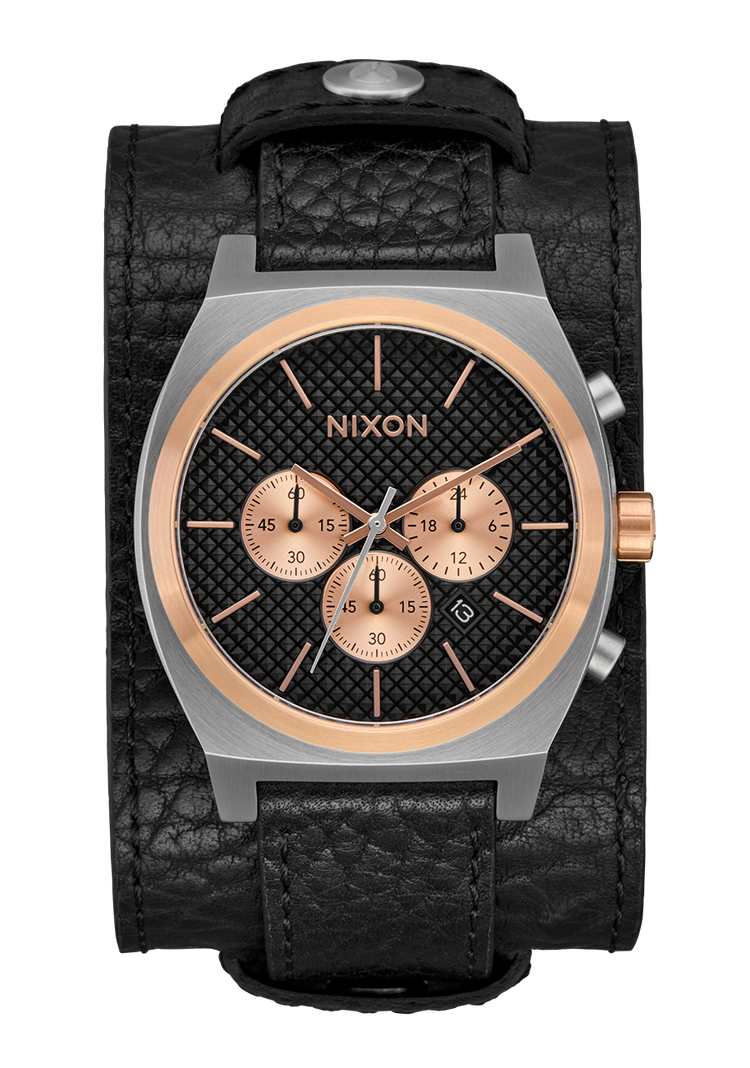 Time Teller Chrono Pelle - Argento / Oro rosa / Nero