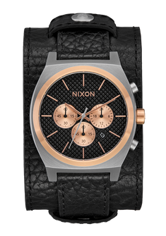 Time Teller Chrono Pelle - Argento / Oro rosa / Nero