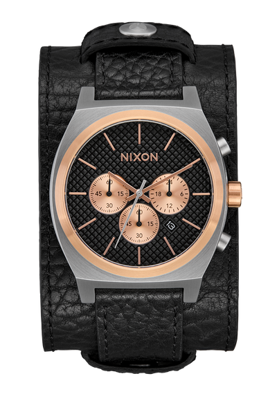 Time Teller Chrono Pelle - Argento / Oro rosa / Nero