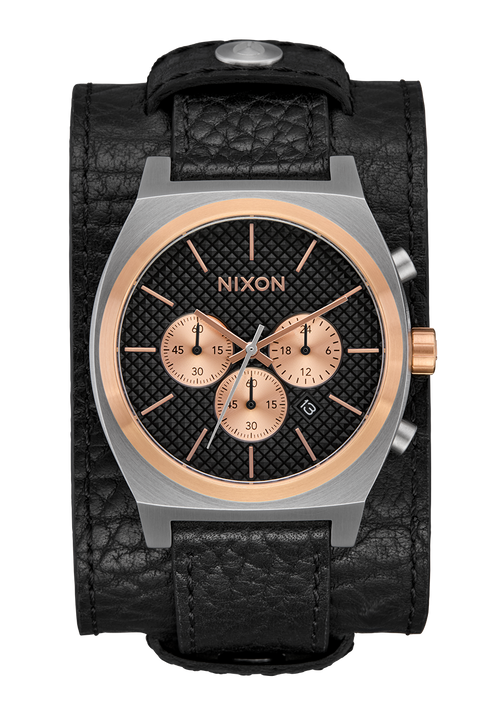 Time Teller Chrono Pelle - Argento / Oro rosa / Nero