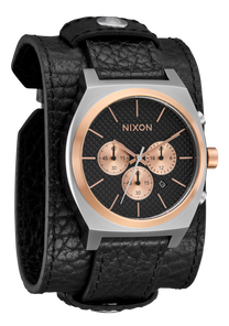 Time Teller Chrono Pelle - Argento / Oro rosa / Nero View 2