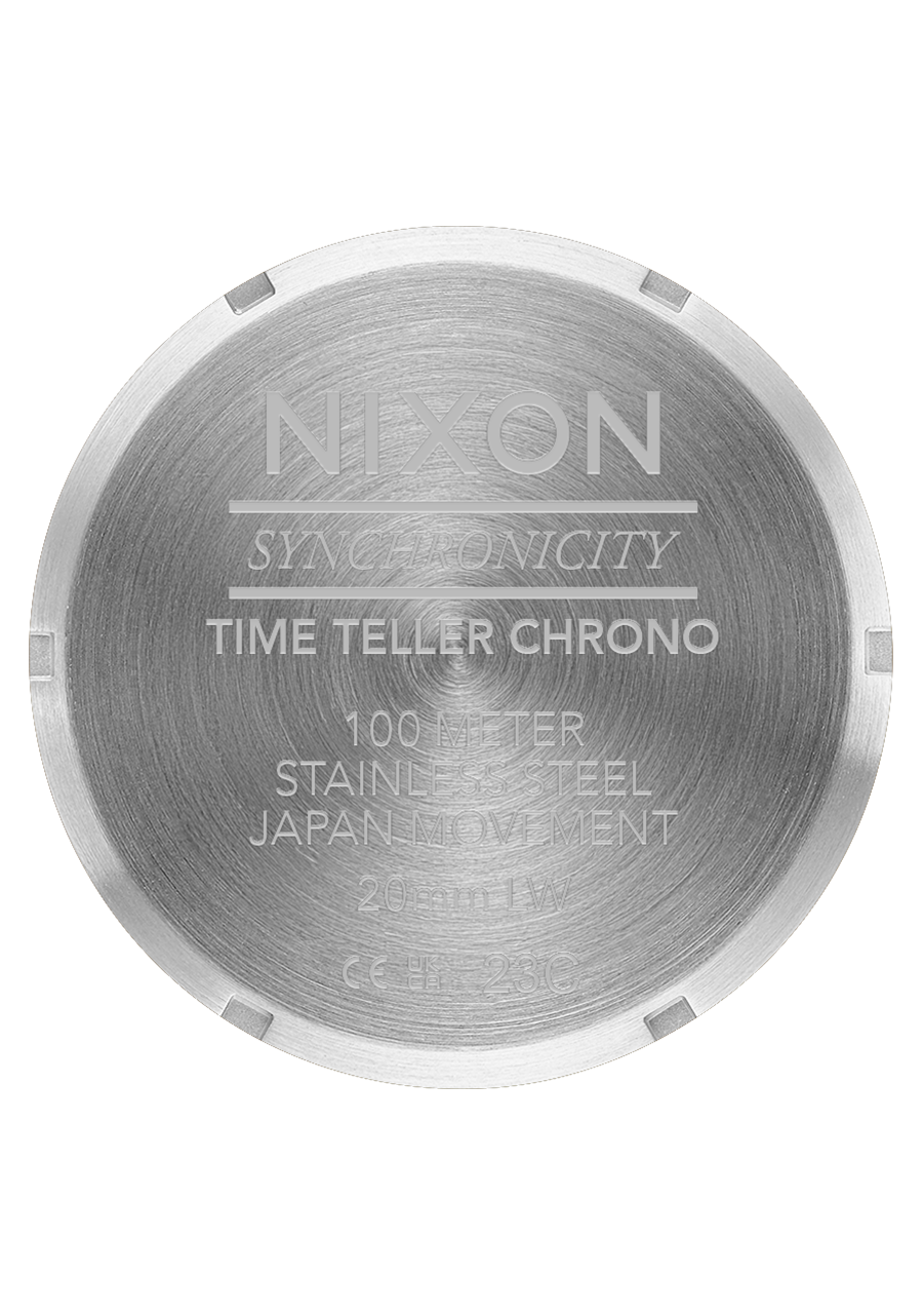 Time Teller Chrono Pelle - Argento / Oro rosa / Nero View 5