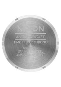 Time Teller Chrono Pelle - Argento / Oro rosa / Nero View 5