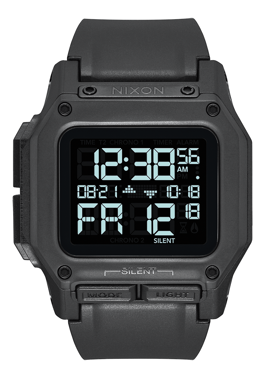 Nixon Staple Orologio Digitale Uomo In Silicone A1309-220-00 - Quarzo, Impermeabile 100m, Cronografo E Allarme