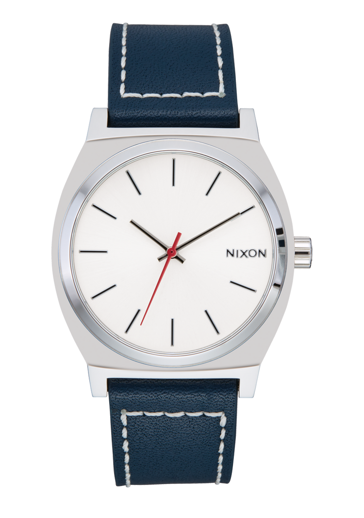 Time Teller Leather - Argento / Nuvola / Indaco