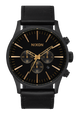 Sentry Chrono Leather - Nero opaco / oro / nero