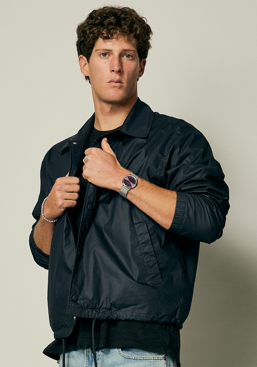Porter Milanese - Silver / Purple Sunray View 6
