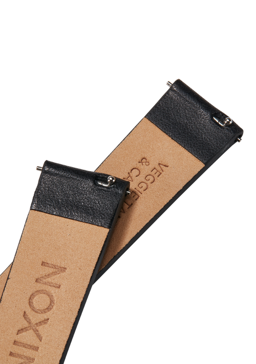 16mm Veg Tanned Leather Band - Nero