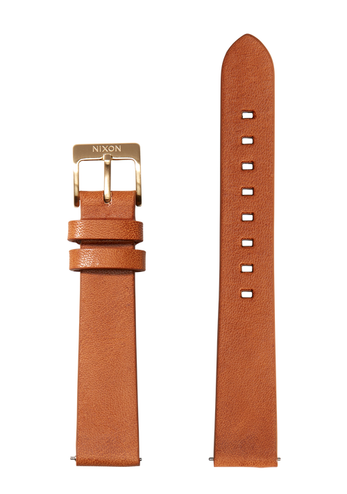 16mm Veg Tanned Leather Band - Marrone sella