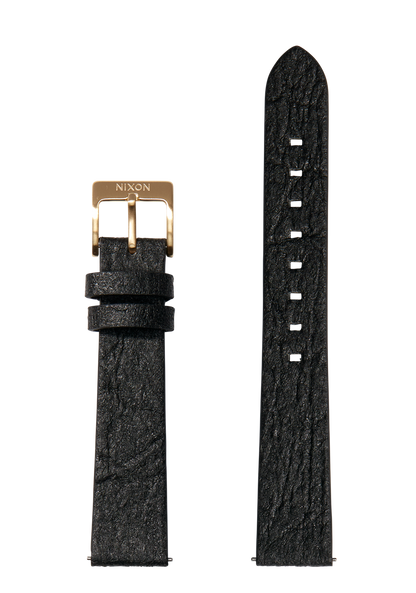 16mm Pineapple Leather Band - Nero View 1