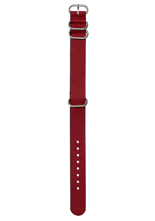 20mm Nylon #TIDE One Piece Band - Rosso / nero