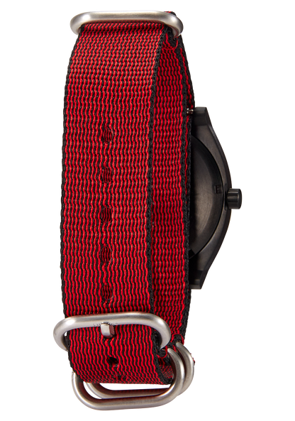 20mm Nylon #TIDE One Piece Band - Rosso / nero View 5