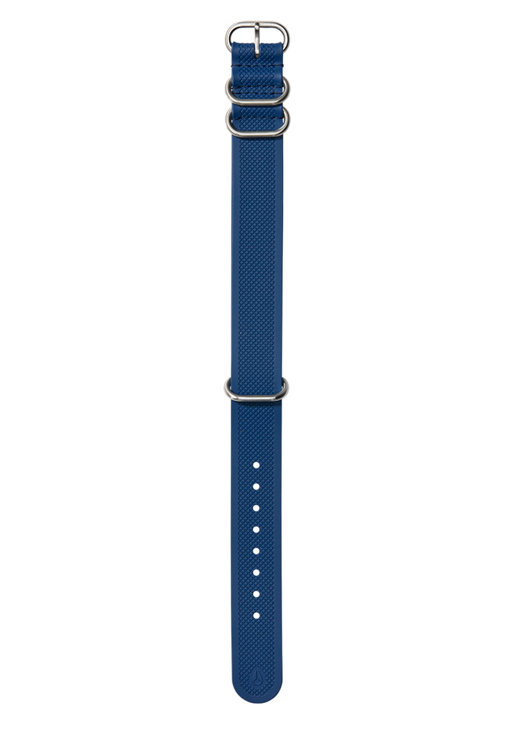 Cinturino in gomma FKM da 20mm monopezzo - Blu navy / Blu