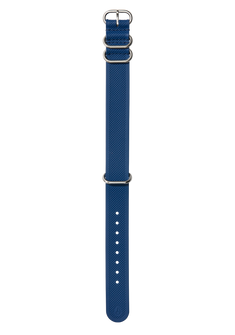 20mm FKM Rubber One Piece Band - Blu navy / blu