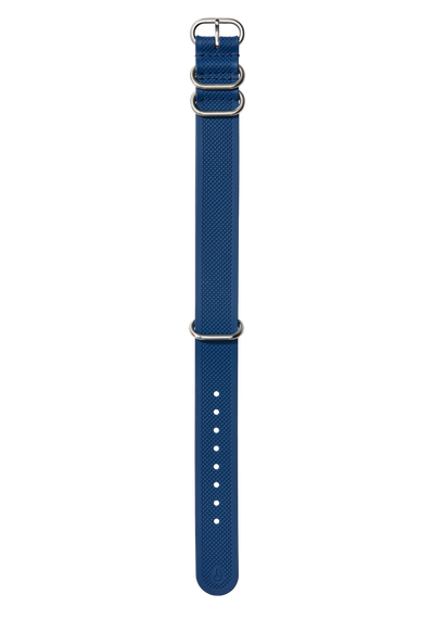 20mm FKM Rubber One Piece Band - Blu navy / blu