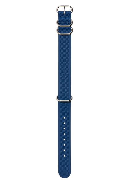 20mm FKM Rubber One Piece Band - Blu navy / blu View 1