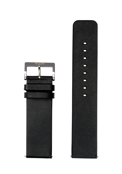 23mm Veg Tanned Leather Band - Nero View 1