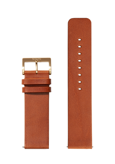 23mm Veg Tanned Leather Band - Marrone sella