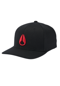 Deep Down Flexfit Athletic Fit Hat - Nero / rosso View 1