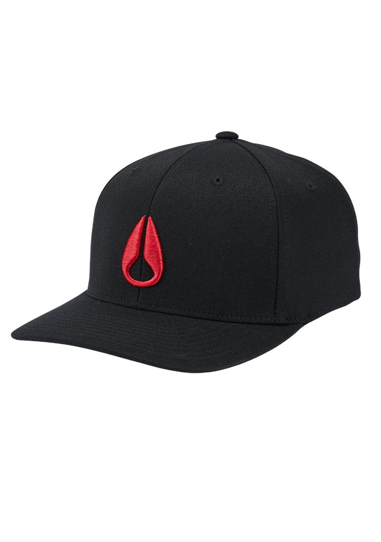Cappello Deep Down Flexfit Athletic Fit - Nero / Rosso