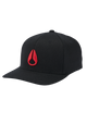 Deep Down Flexfit Athletic Fit Hat - Nero / rosso