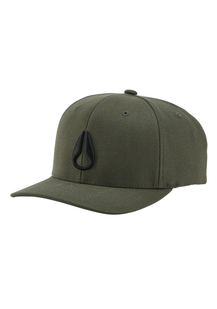 Cappello Deep Down Flexfit Athletic Fit - Verde oliva / Nero