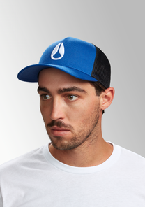 Cappellino Trucker con icona - Blu reale / Nero View 5