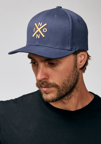 Cappello Exchange Flexfit - Blu navy / oro View 6