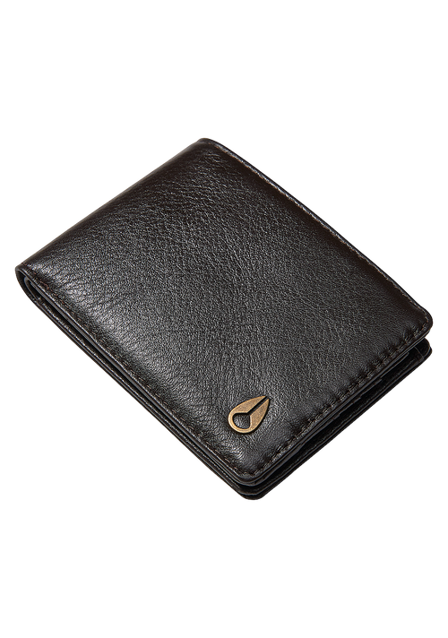 Heros bi-fold wallet - Marrone