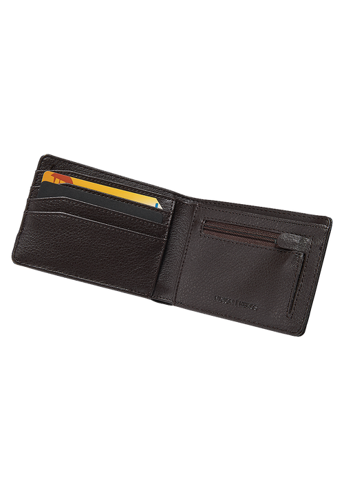 Heros bi-fold wallet - Marrone