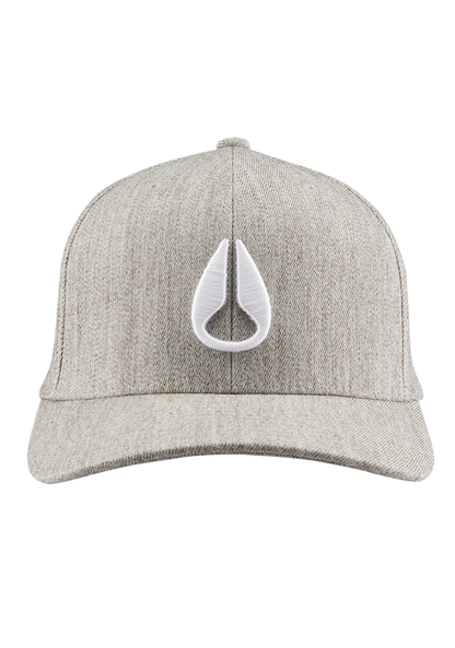 Cappello snapback Deep Down - Grigio mélange / bianco View 3