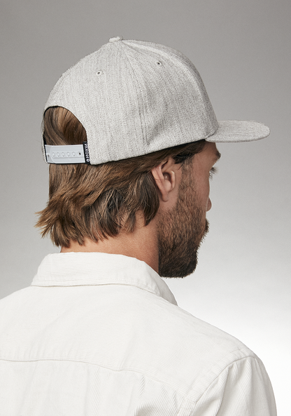 Cappello snapback Deep Down - Grigio mélange / bianco View 6