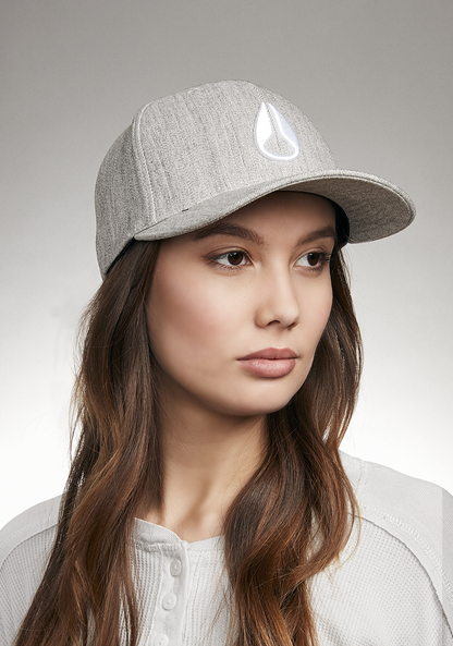 Cappello snapback Deep Down - Grigio mélange / bianco View 7