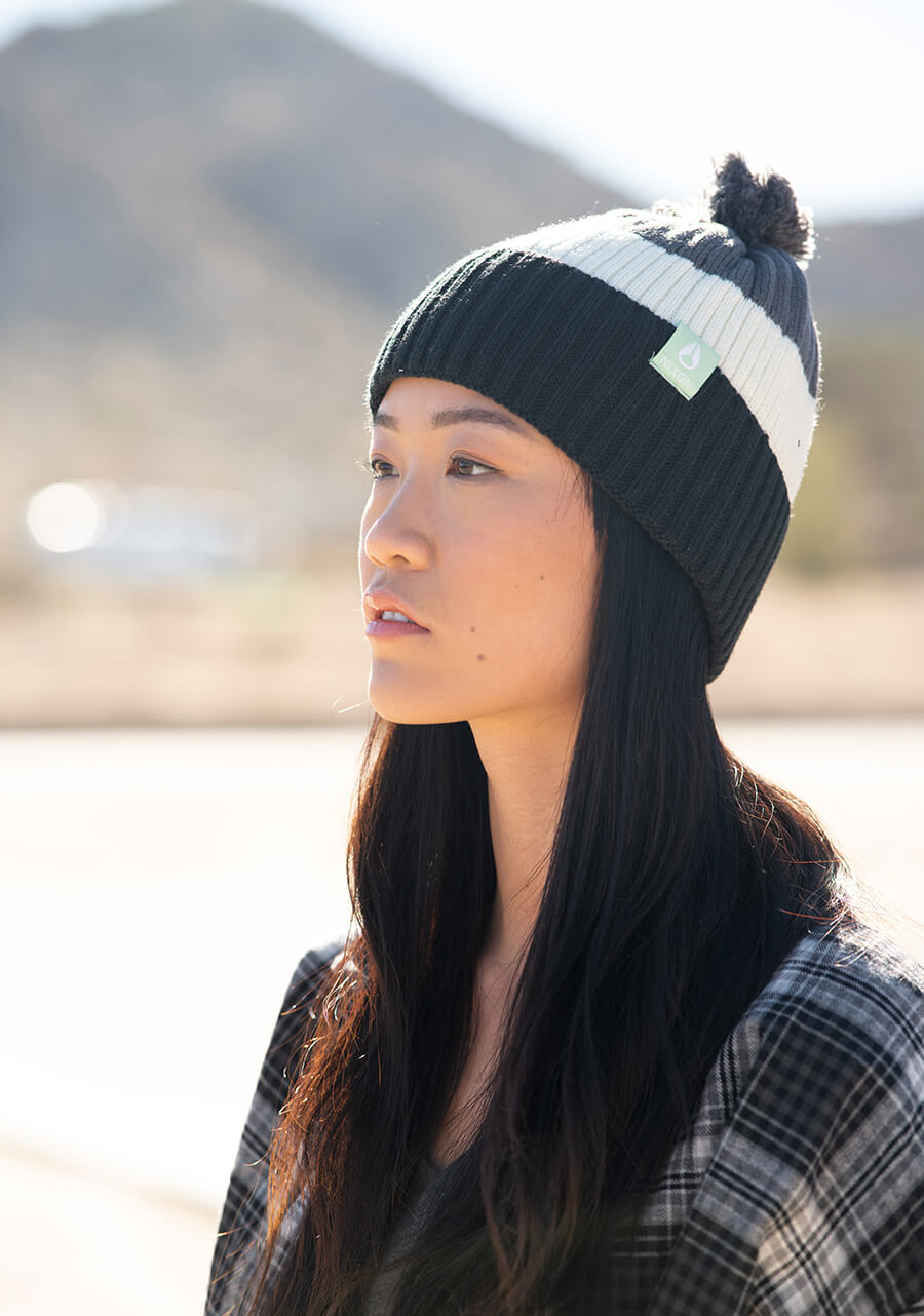 Schrader Pom Beanie - Grigio / Nero