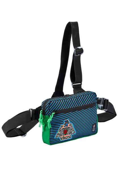 Grateful Dead Bandit Bag - Black / Blue / Green View 3